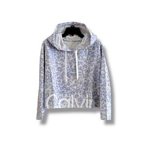 Calvin Klein Performance Printed Crop Hooded Pullover